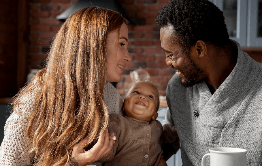 Happy family together